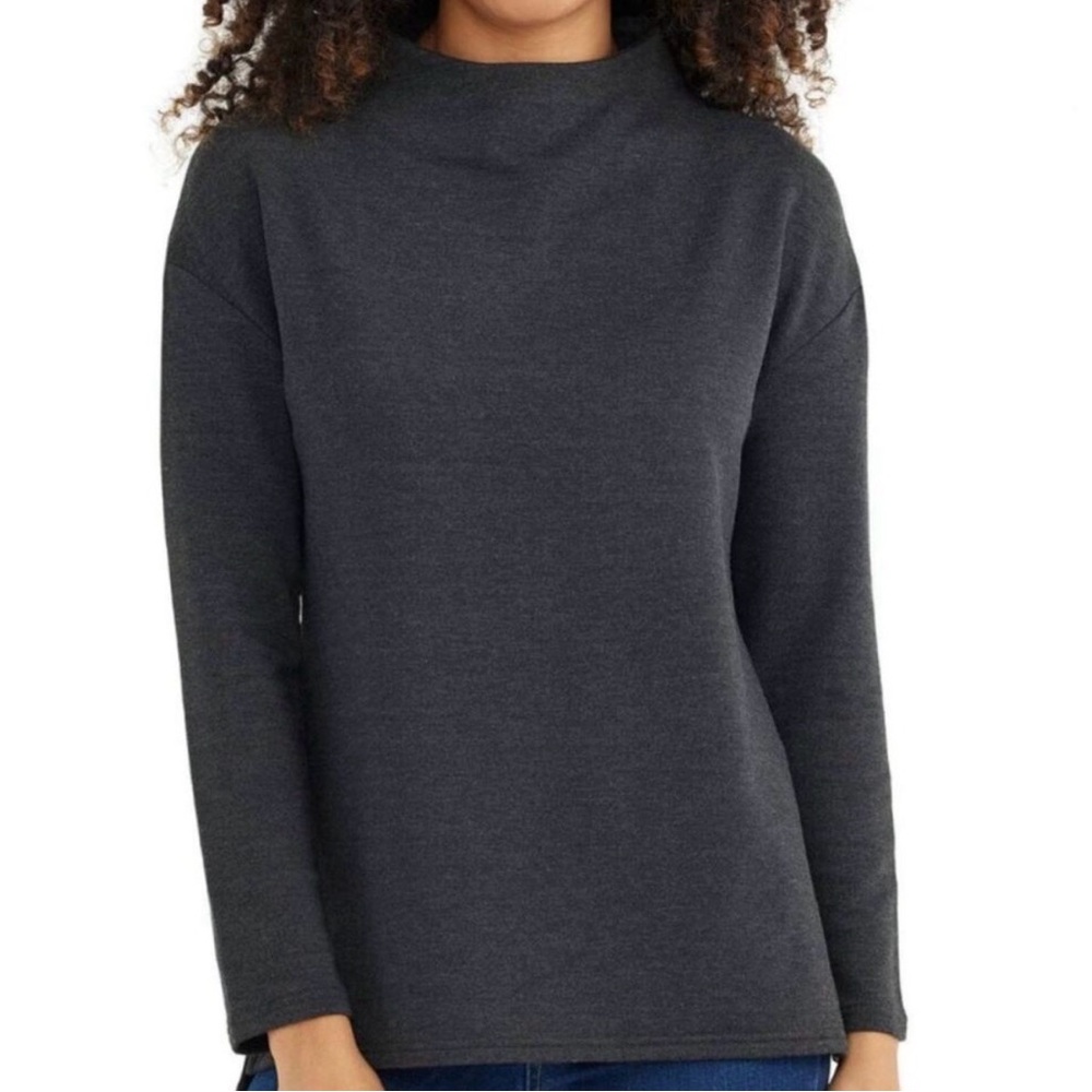 Free Fly Set Bamboo Mock Neck Pullover / Jogger Size Small Dark Gray - Picture 2 of 12